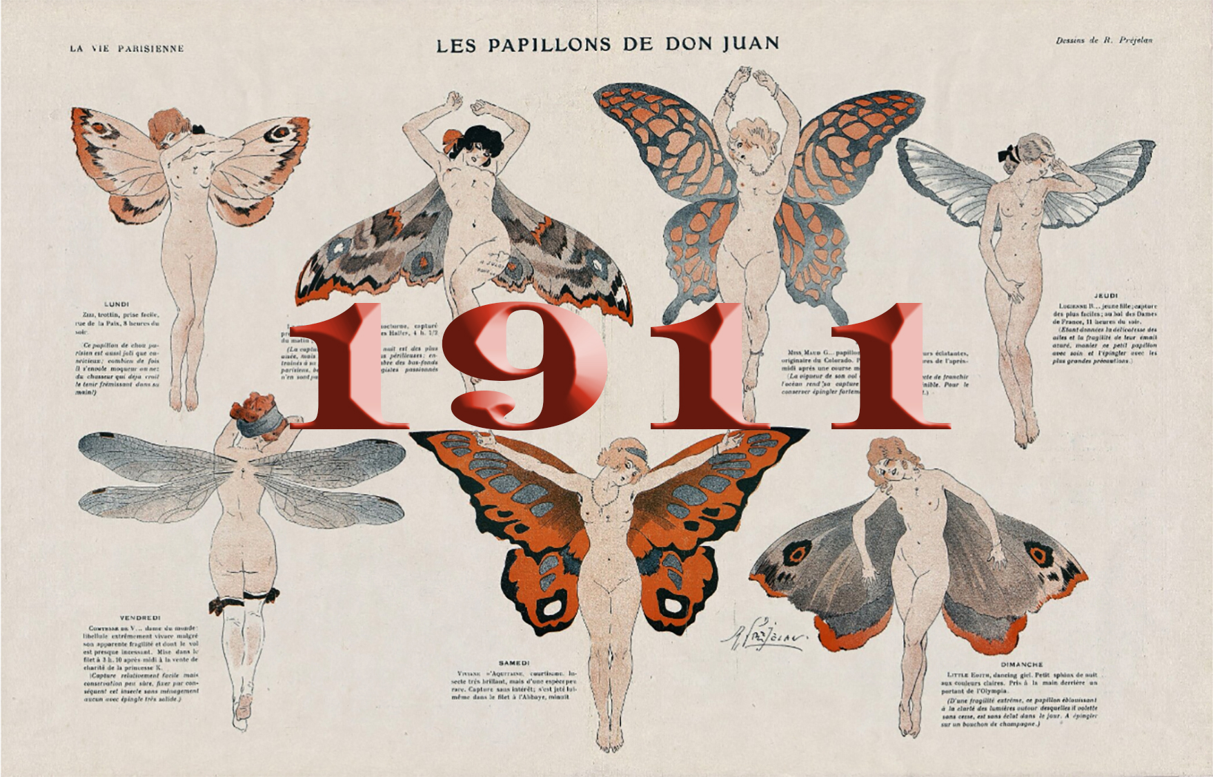 La vie Parisienne 1911/ Журнал “Парижская жизнь” за 1911 год.