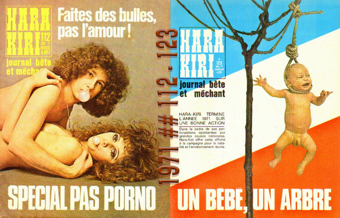 Глупый и злой французский журнал Хара-Кири. 1971 год. Номера 112-123.