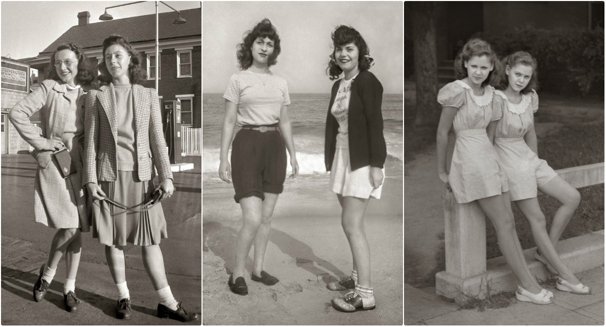 Как одевались американские девушки-подростки в 1940е годы?