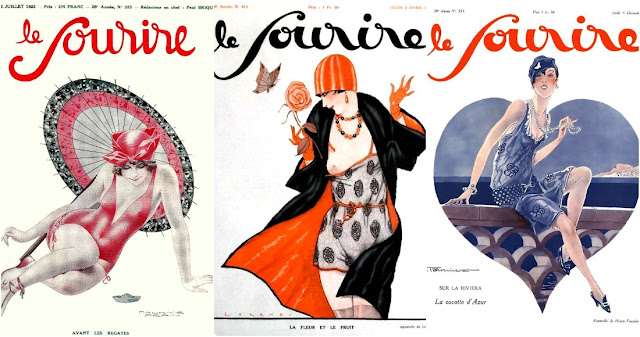 25 винтажных обложек журнала Le Sourire 1920х годов.